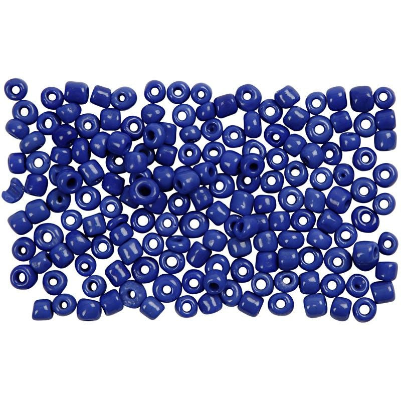 Creativ Company Glasperlen (Rocailles) – Blau – Ø 3 mm, Loch 0,6 mm – 1 Stk.