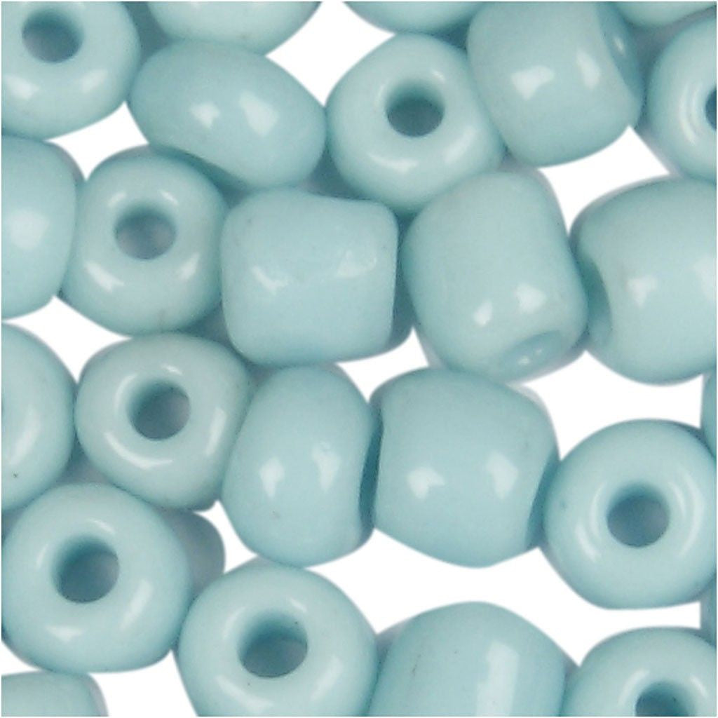 Creativ Company Rocailles, Glas – türkis – Ø 3 mm, Loch 0,6 mm – 1 Stk.