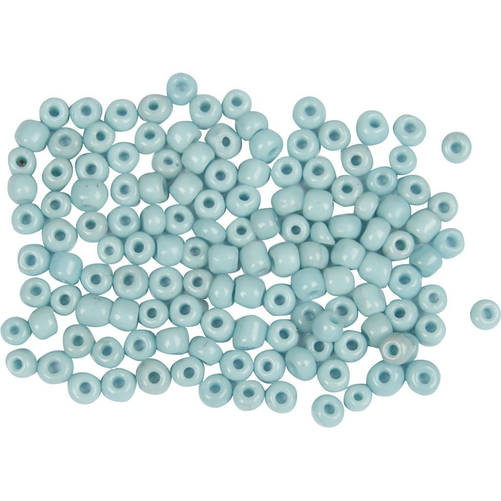 Creativ Company Rocailles, Glas – türkis – Ø 3 mm, Loch 0,6 mm – 1 Stk.