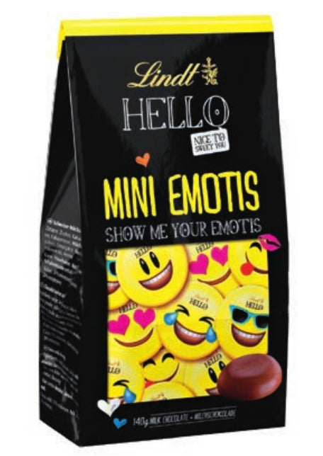 Lindt Hello Schokoladensnack Mini Emotis – Milch, 140 g