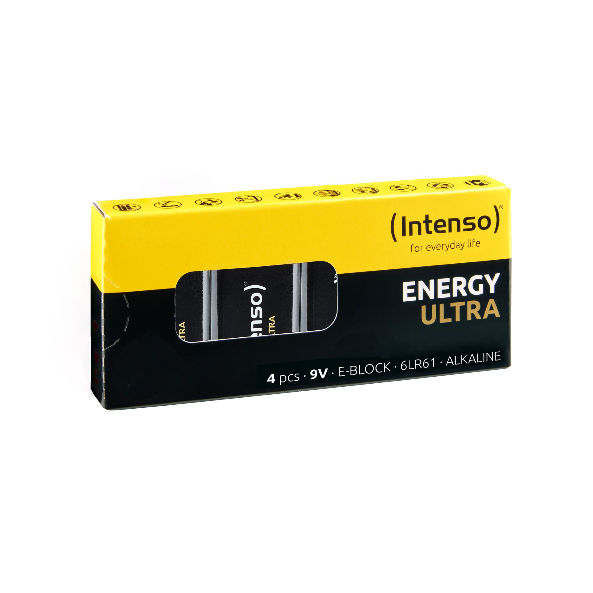 Intenso 9V Batterien, Alkaline – 4 Stk.