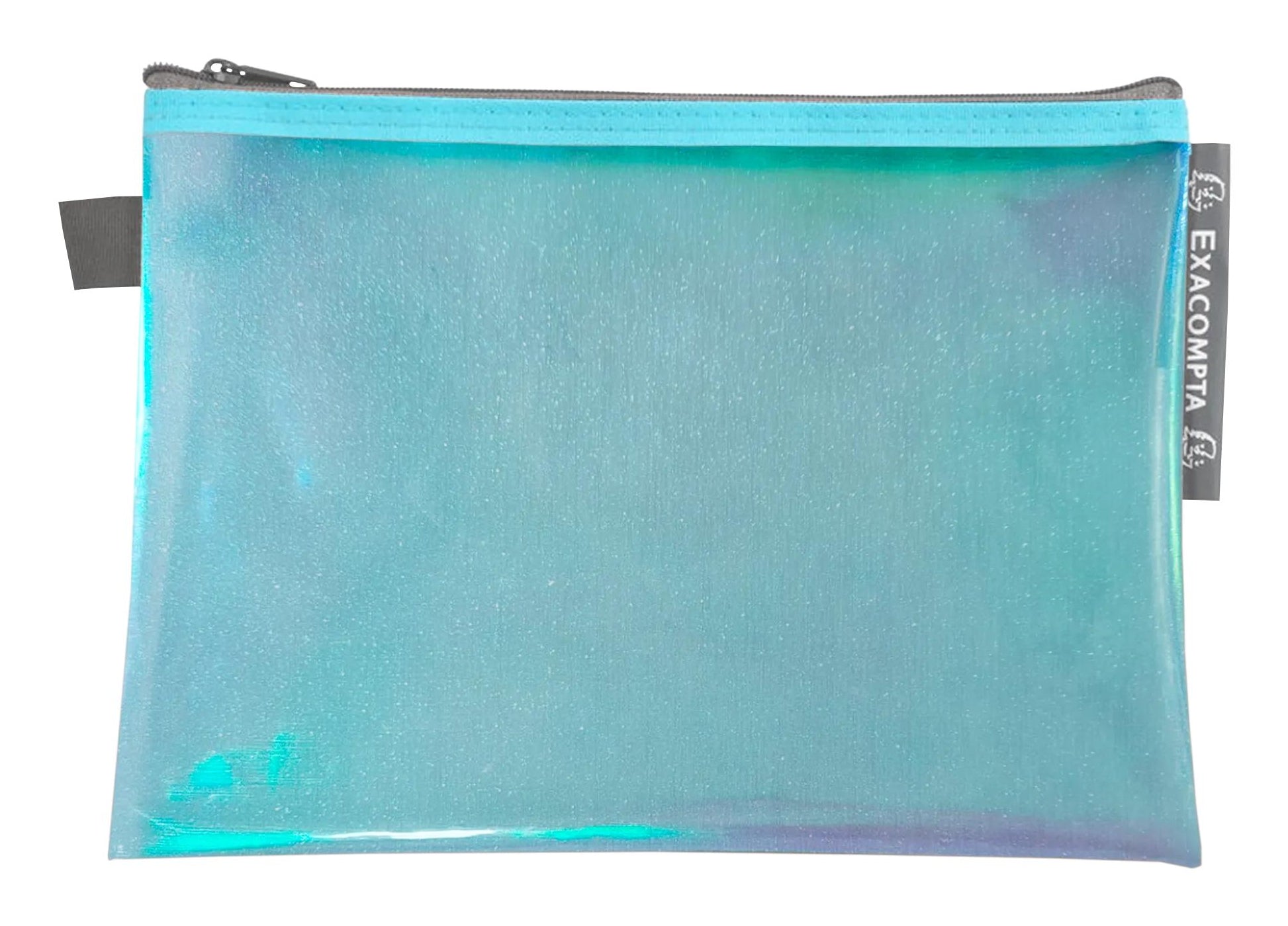 Exacompta Candy Tidy – Reissverschlusstasche, leer, Glitzereffekt, assortiert, EVA, 12,5 × 0,4 × 16,8 cm