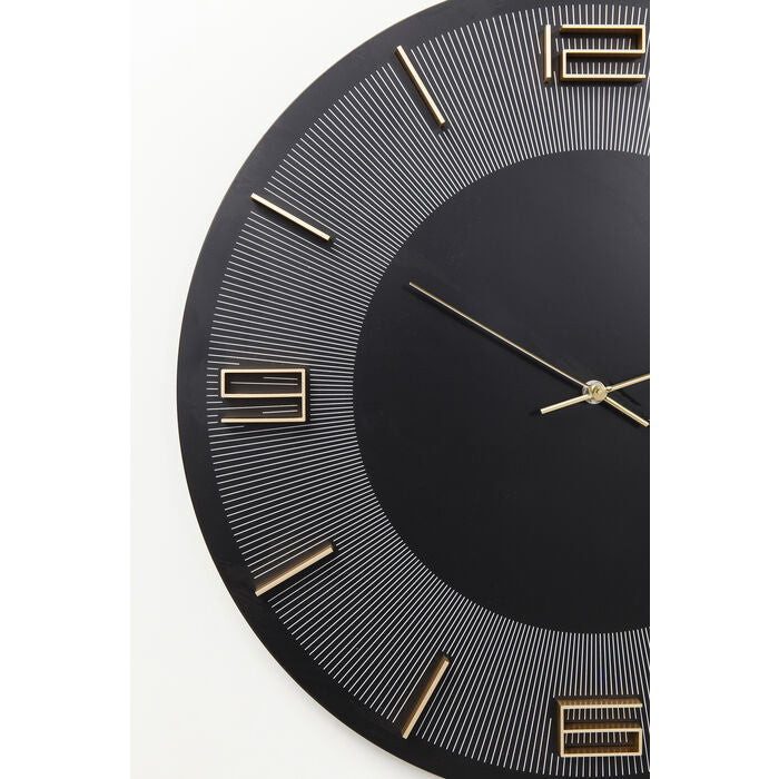KARE Design Wanduhr Leonardo – Ø 49 cm, schwarz, Kunststoff