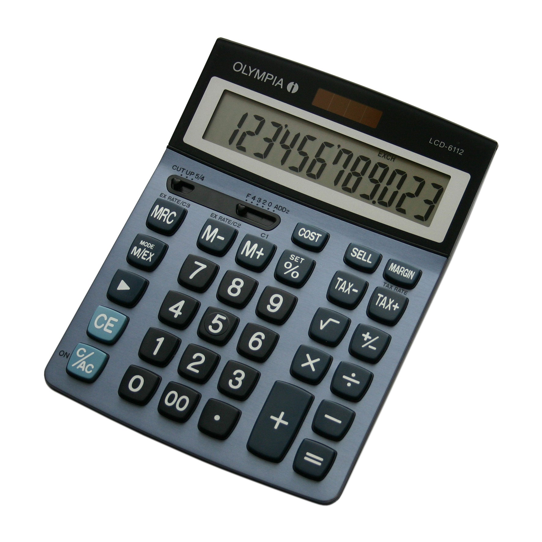 Olympia Tischrechner LCD 6112 – 12-stellig – Solar – Blau