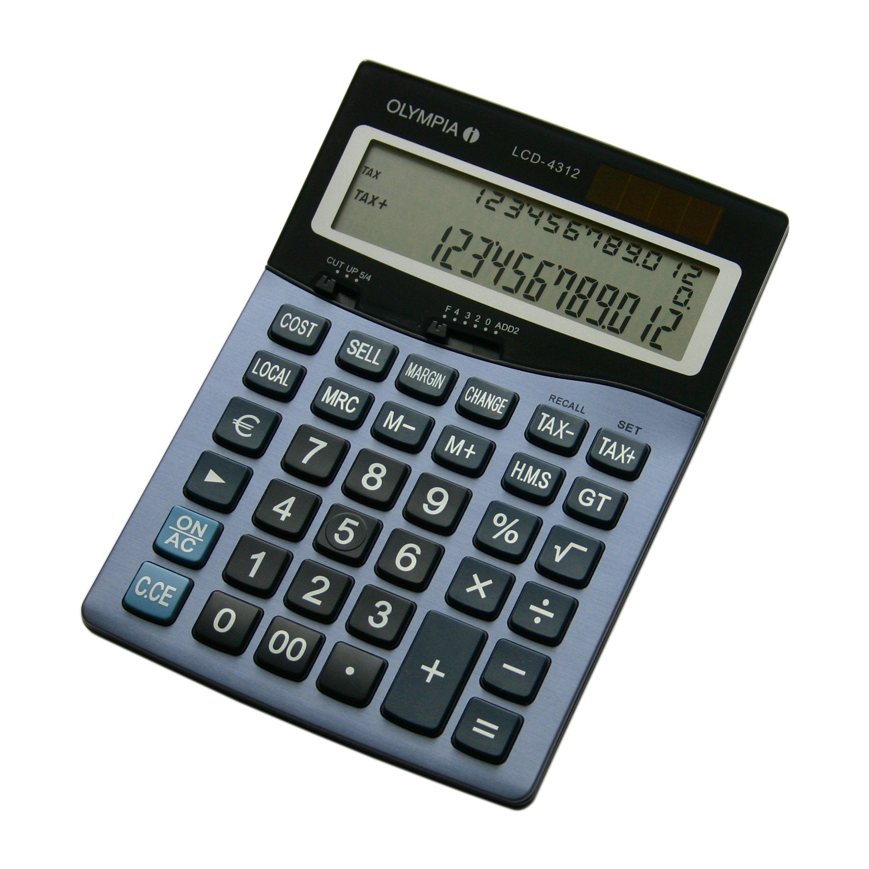 Olympia Tischrechner LCD 4312 – 12-stellig – Solar – Blau