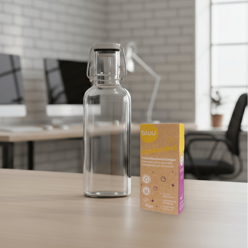 Bluu BL00120 Allzweckreiniger für Glas-, Edelstahl- und Kunststoffflaschen – Box – 112 g, 140 Stk.