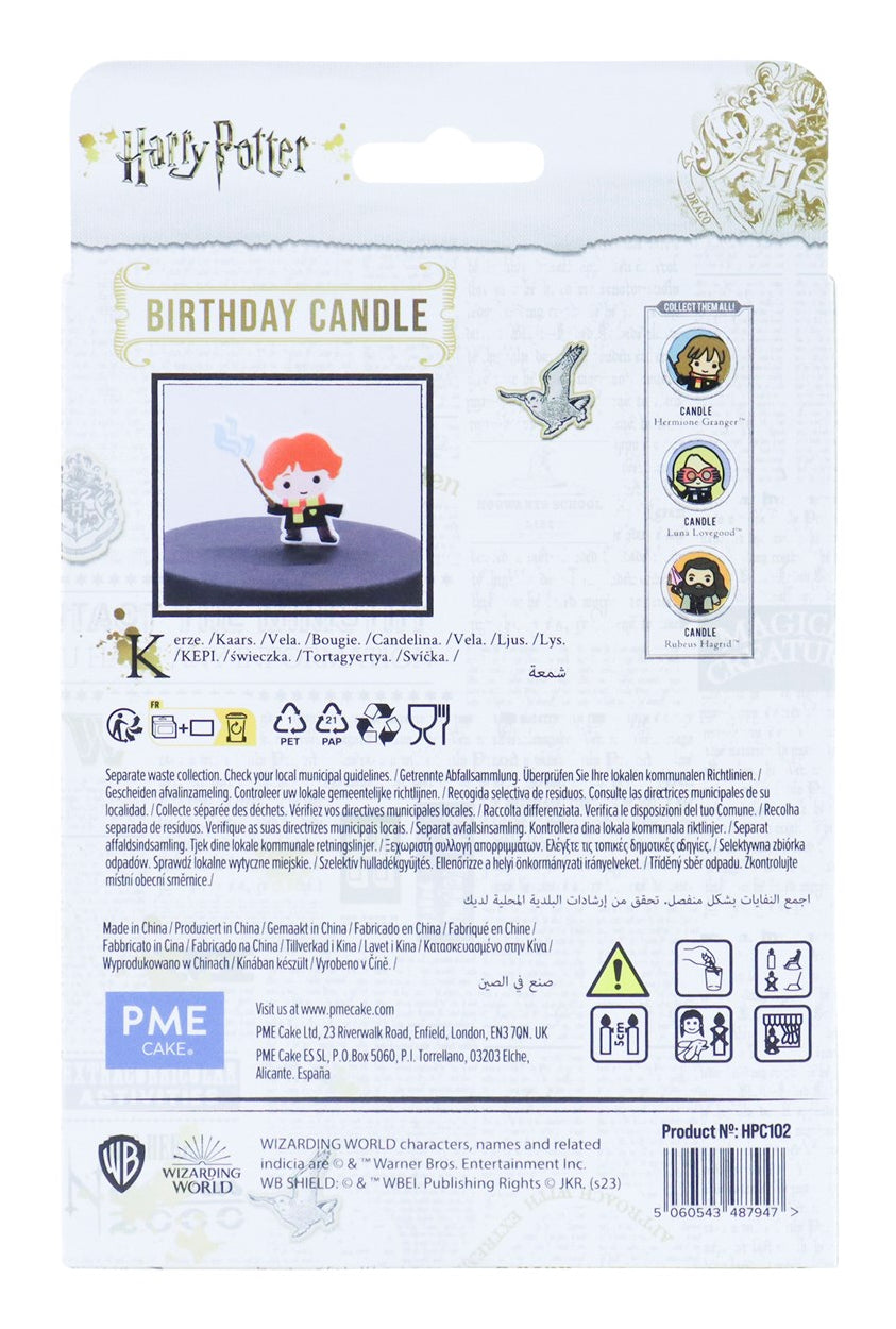 PME Geburtstagskerzen Harry Potter Ron Weasley – mehrfarbig – 9,5 × 9,0 cm – 1 Stk