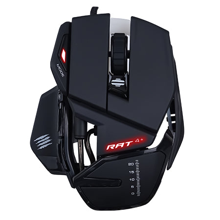 Mad Catz R.A.T. 4+ – Gaming-Maus – Kabelgebunden (USB-A), 7200 DPI, Rechts, Schwarz