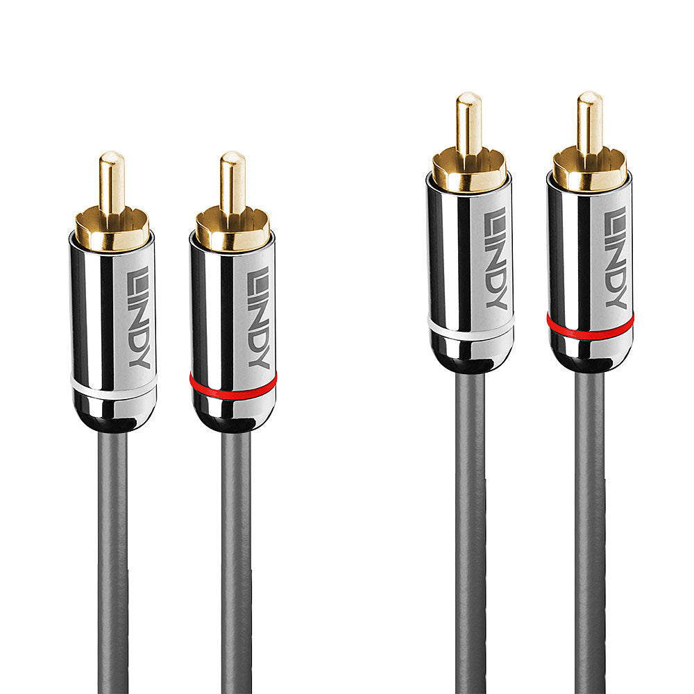 Lindy Audiokabel RCA (Stecker) auf RCA (Stecker) – 1 m, Anthrazit