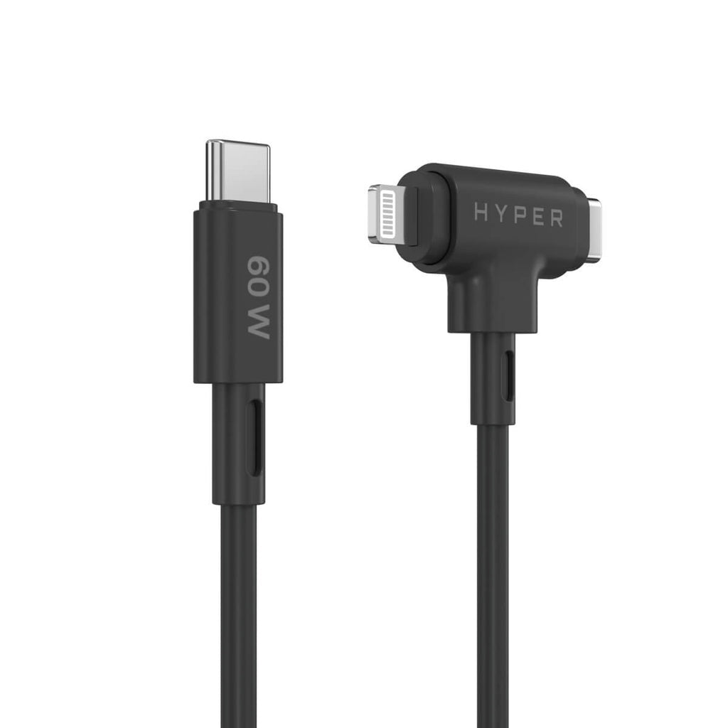 Hyper – USB-Kabel, USB-C zu Lightning, 1,5 m, USB 2.0, Ladekabel, für Android, iPadOS, iOS
