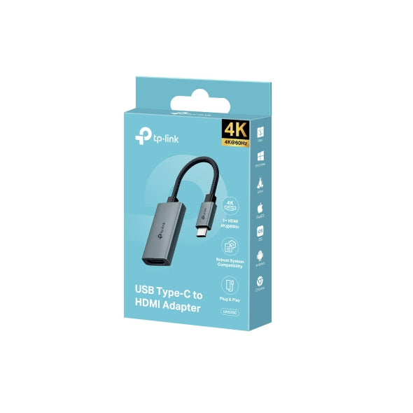 TP-Link UA520C USB-C-zu-HDMI-Adapter – 4K (3840 × 2160) @ 60 Hz – für Windows/Mac/Linux, Android/ChromeOS/iOS