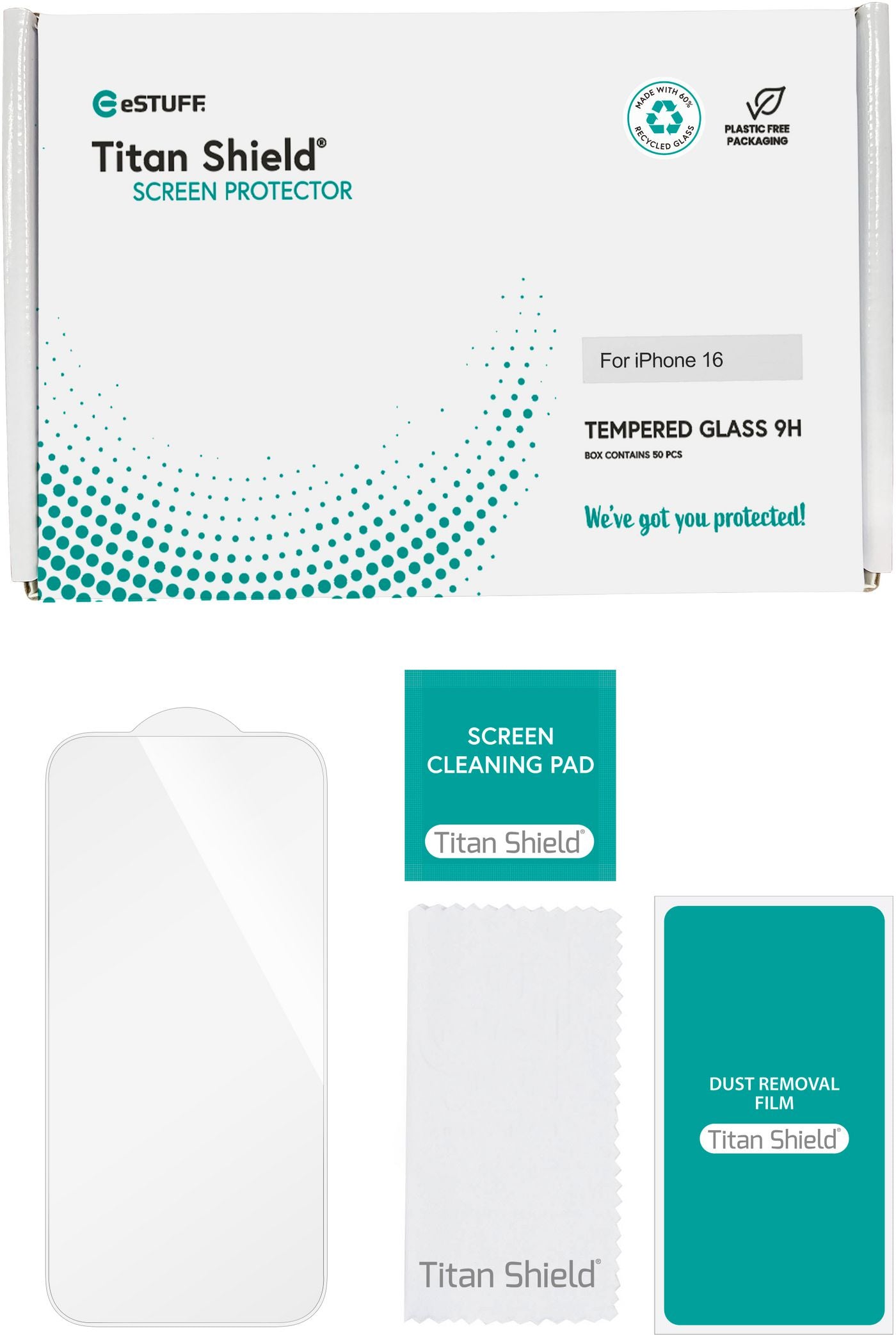 eSTUFF INFINITE (GRS) – für Apple iPhone Air – transparent – Displayschutzglas