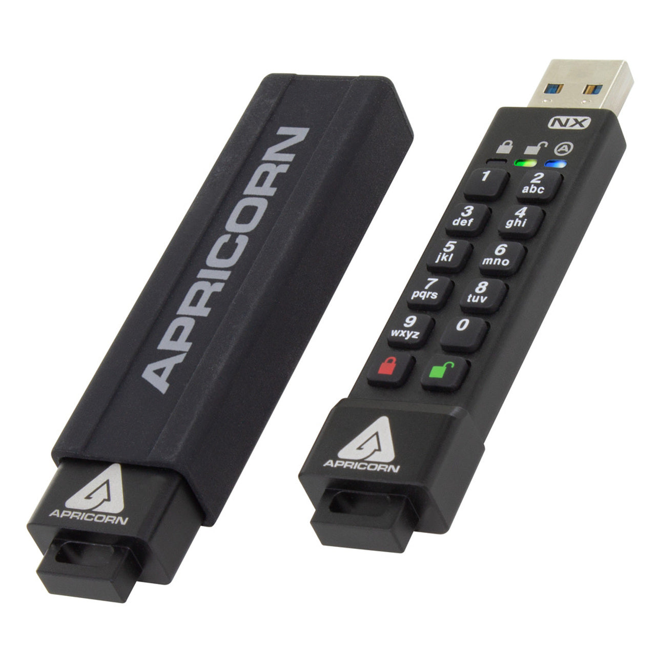 Apricorn Aegis Secure Key 3Nx – 4 GB, USB Typ-A 3.2 Gen 1, Hardwareverschlüsselt, PIN-gesichert, IP67