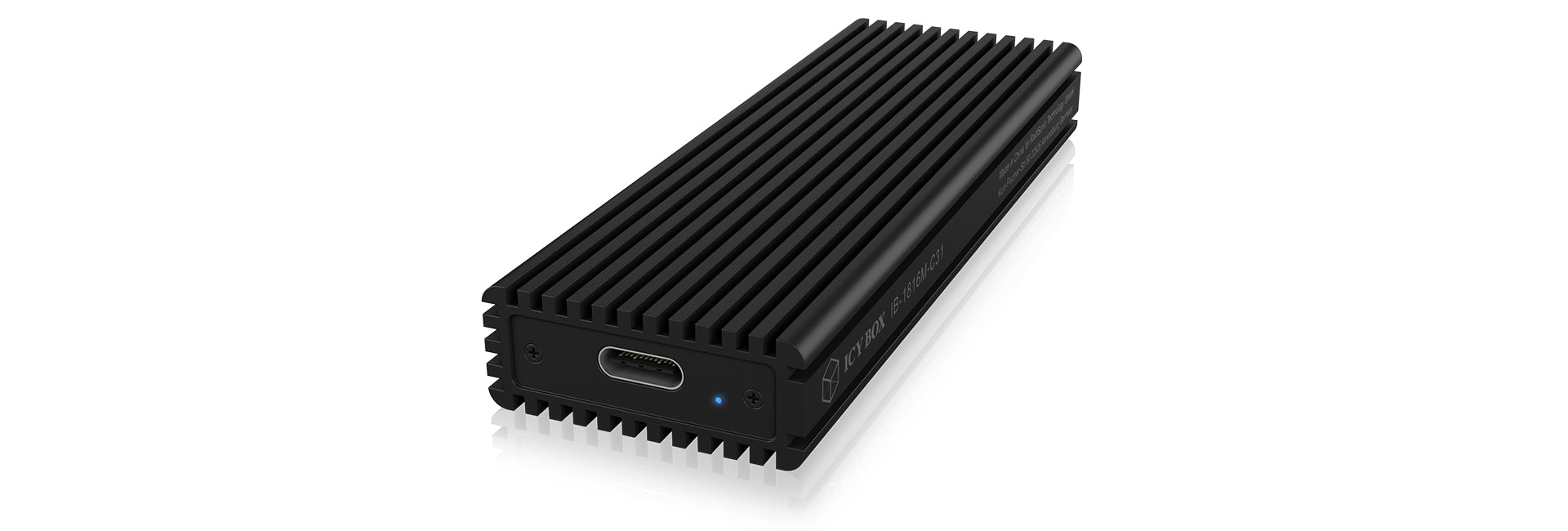 ICY BOX IB-1816M-C31 – 1-Bay M.2-Gehäuse – NVMe (PCIe 3.0), USB 3.2 Gen 2 (10 Gbit/s), für M.2 30-80 mm
