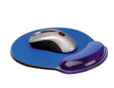 ROLINE Mauspad mit Handgelenkauflage – Polyurethan (PU) – Blau – 227 × 250 mm