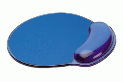 ROLINE Mauspad mit Handgelenkauflage – Polyurethan (PU) – Blau – 227 × 250 mm