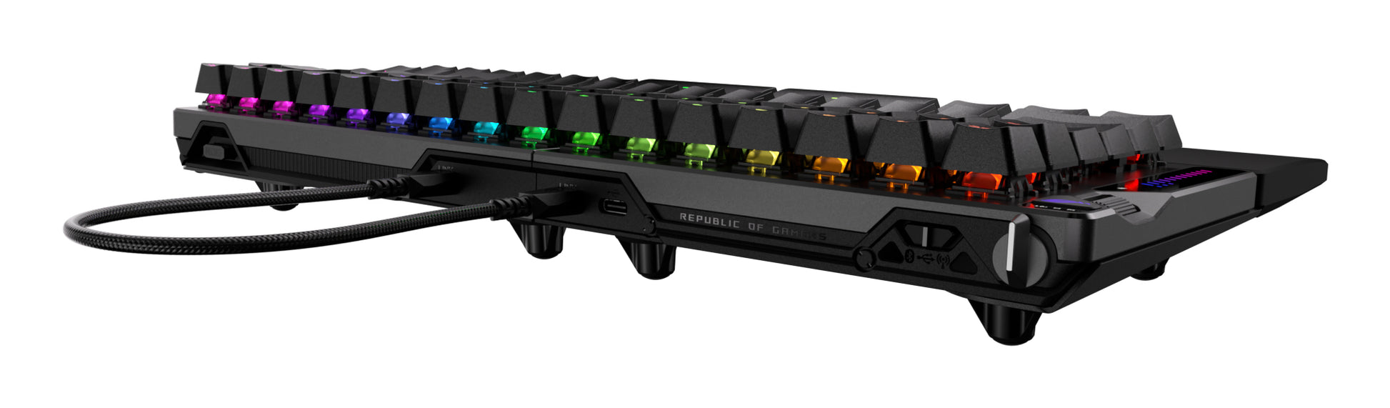 ASUS ROG Falcata – Gaming-Tastatur 75% – Mechanisch – Bluetooth & 2,4 GHz (USB-A Empfänger) – RGB – Schwarz
