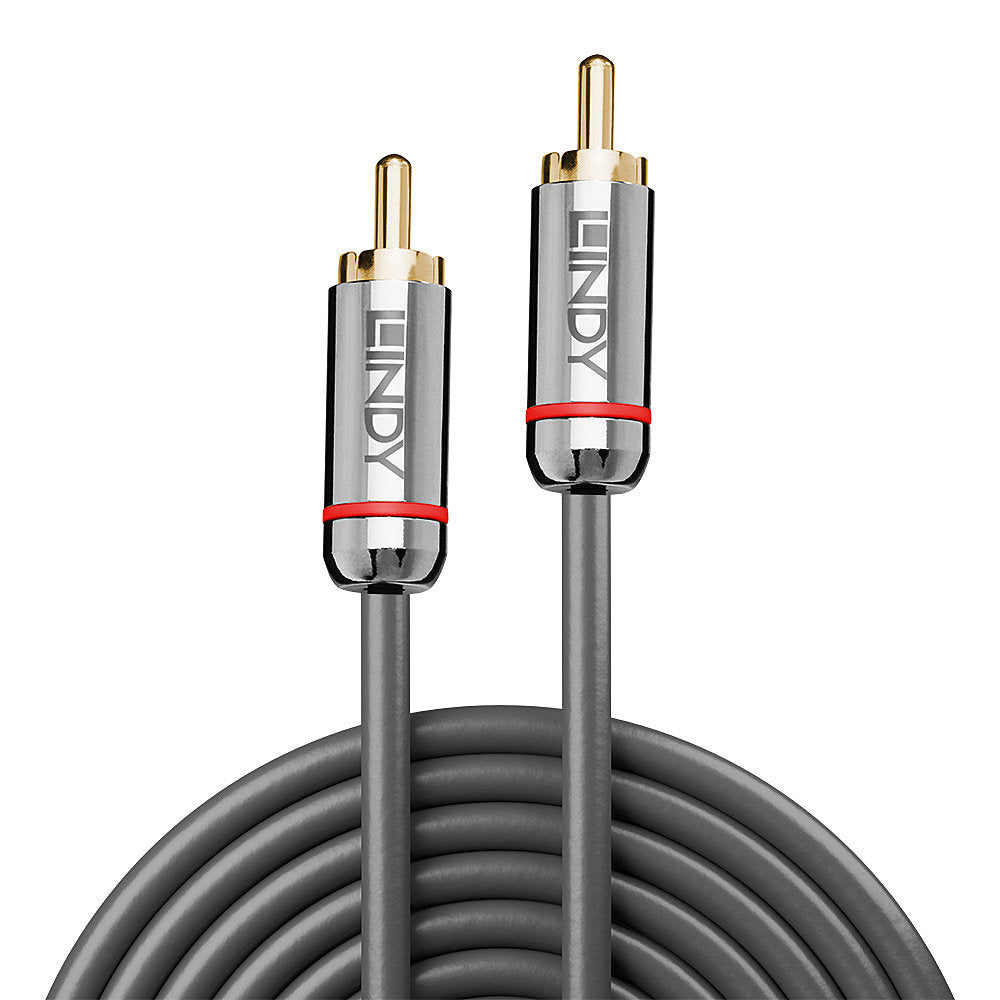 Lindy Audiokabel RCA (Stecker) auf RCA (Stecker) – 0,5 m, S/PDIF, Anthrazit