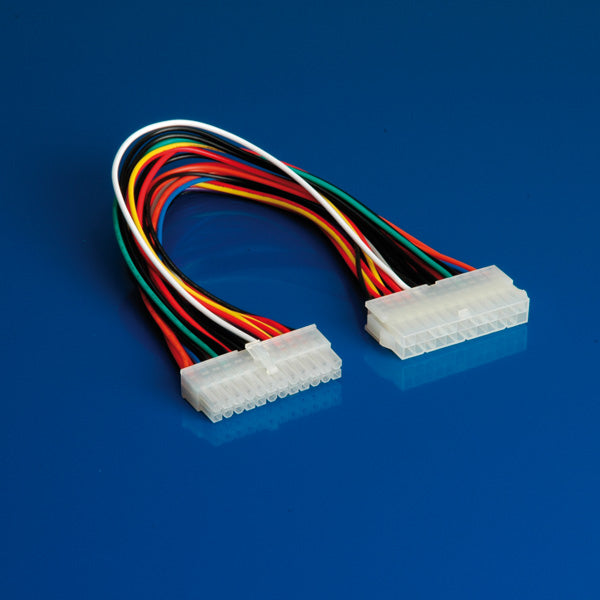 ROLINE ATX-Verlängerung Stromkabel – ATX 24-polig (Stecker) – ATX 24-polig (Buchse), 0,3 m, mehrfarbig