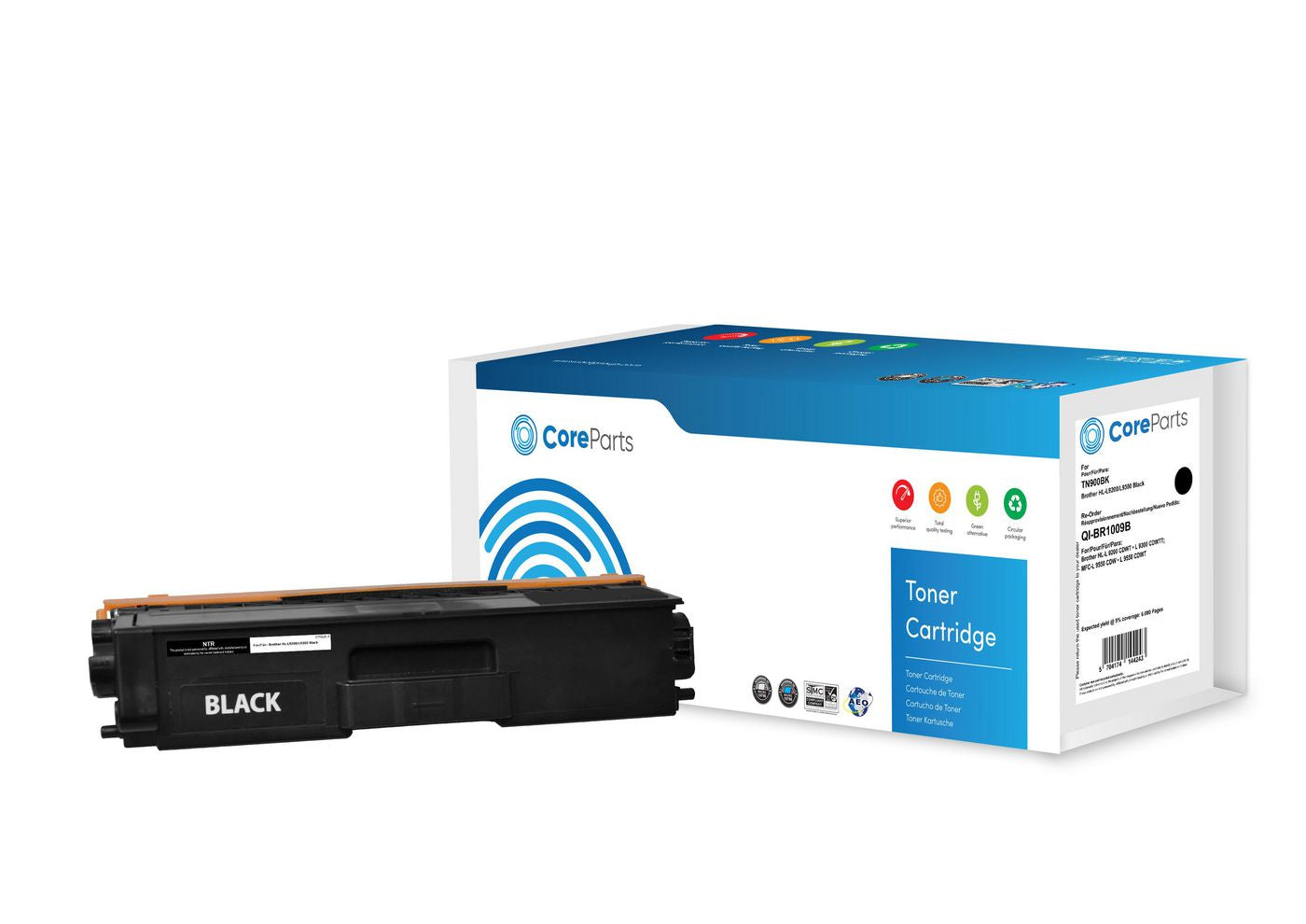 CoreParts TN900 (TN900BK) Schwarzer Toner – Kompatibel – 6'000 Seiten – für Brother HL-L9200/L9300