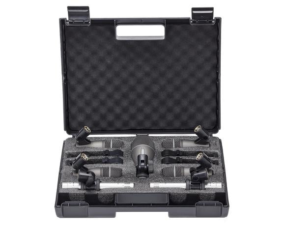 Samson DK707 Mikrofon-Set 7-teilig – Niere, 50–16'000 Hz, Schwarz/Silber