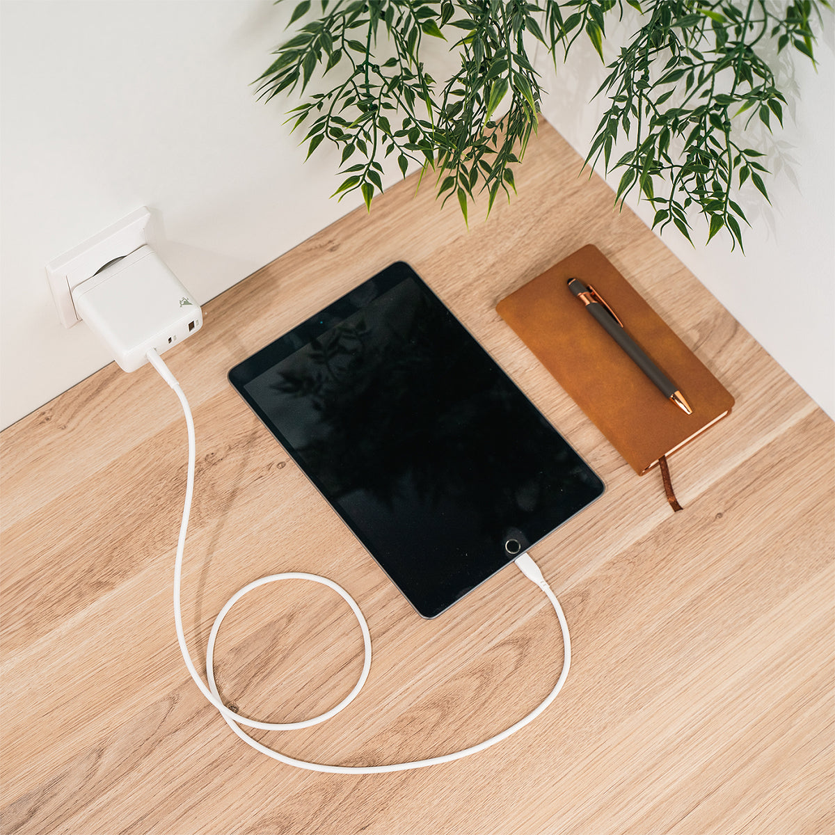 Aqiila USB-C auf Lightning Kabel – USB 2.0 (480 Mbit/s) – 1 m – Geflochten – Weiss – für Apple-Geräte