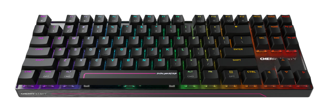 CHERRY MX 8.2 Pro TMR – Tastatur, kabelgebunden (USB-C), kabellos (Bluetooth/2,4 GHz) – für Windows & iOS