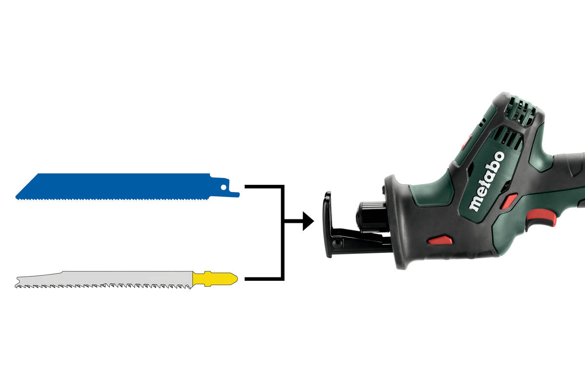 Metabo Säbelsäge SSE18LTX Compact – 18 V (CAS) – Schnellwechsel-System – Solo – Eingebautes Licht