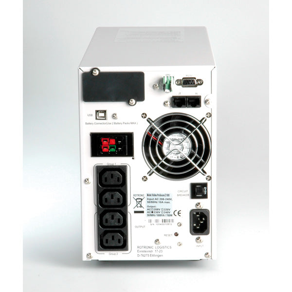 ROLINE ProSecure II 1000 USV 1,0 kVA/700 W Online – Tower – C13×4, Eingang IEC C14 – grau