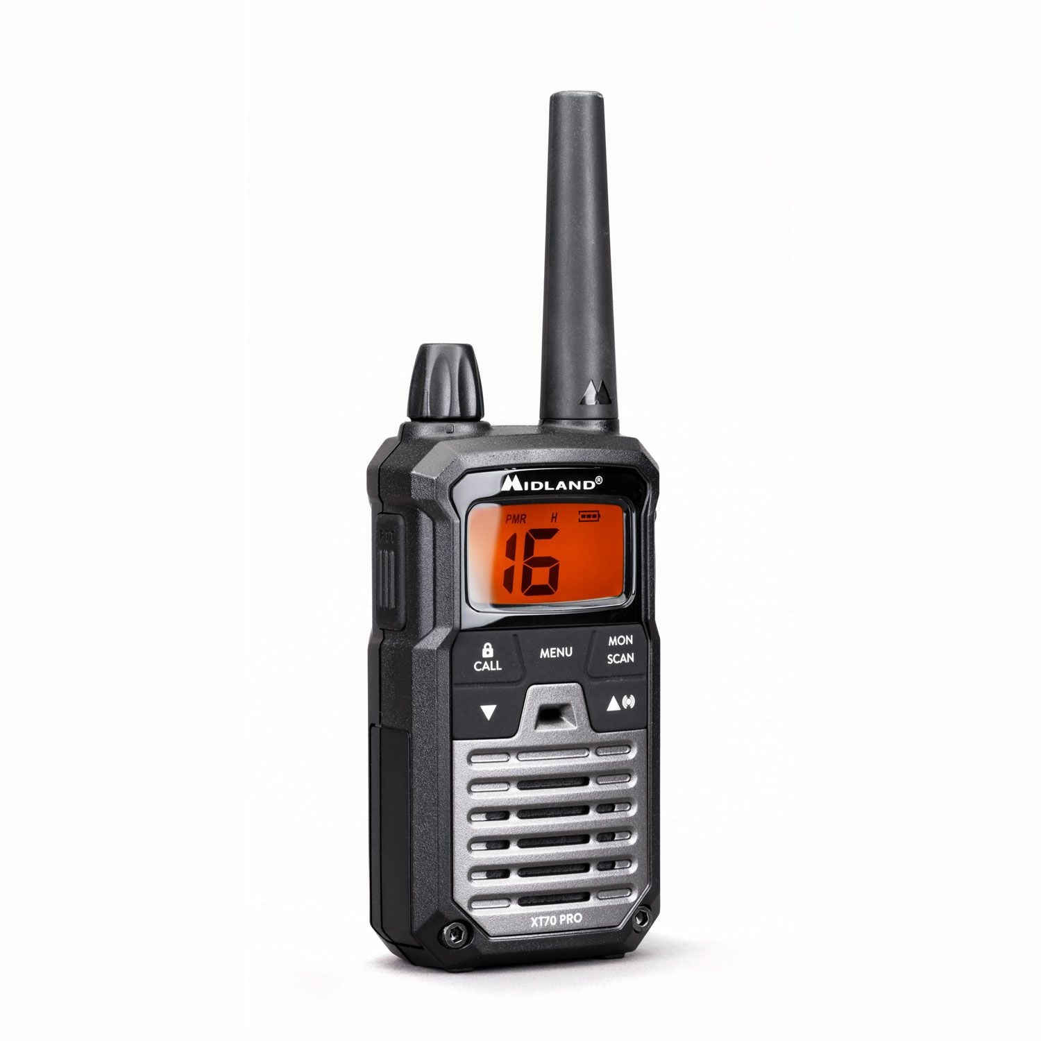Midland XT70 Pro Funkgerät – DMR, 12 km, 32 Kanäle, IPX4, mit Ladestation