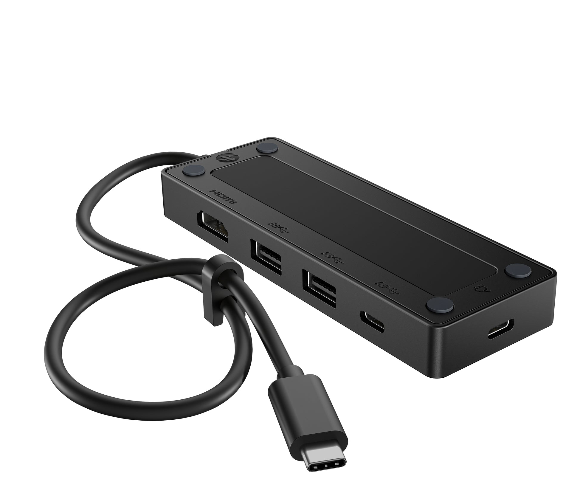 HP Travel G3 Multiport-Adapter – USB-C, 1× HDMI, 2× USB-A, 65 W PD, für Windows/Mac/ChromeOS