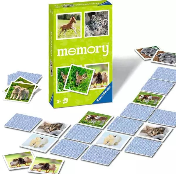 Ravensburger Memory Tierbaby – 2–8 Spieler, ab 4 Jahren, d, 48 Karten, 115 × 183 × 37 mm, Karton, mehrfarbig