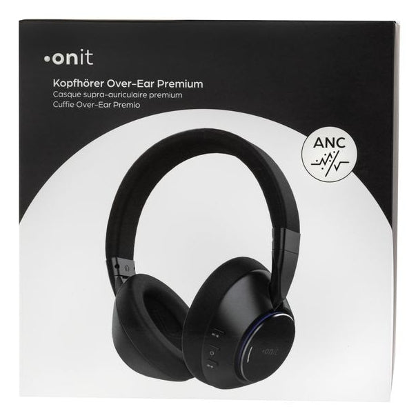 ONIT Kopfhörer Premium ANC Over-Ear – 256 g, Schwarz
