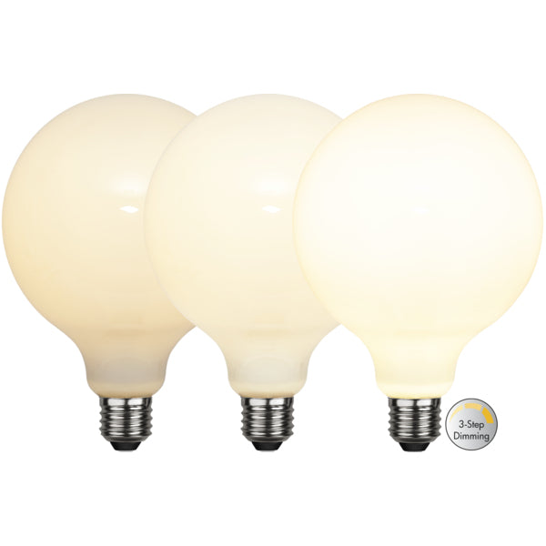 Star Trading LED-Leuchtmittel E27 Globe (G125) – Warmweiss 2700 K, 800 lm, 7,5 W – Transparent