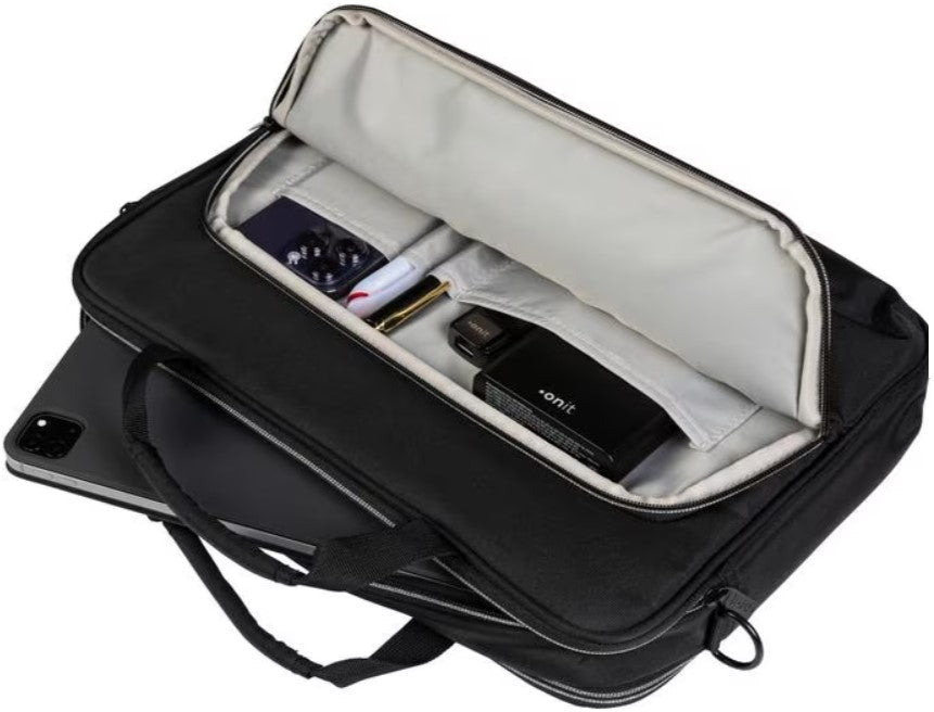 ONIT Notebook-Tasche für bis 13,3" – Trolley-Band, Dokumentenfach – Schwarz