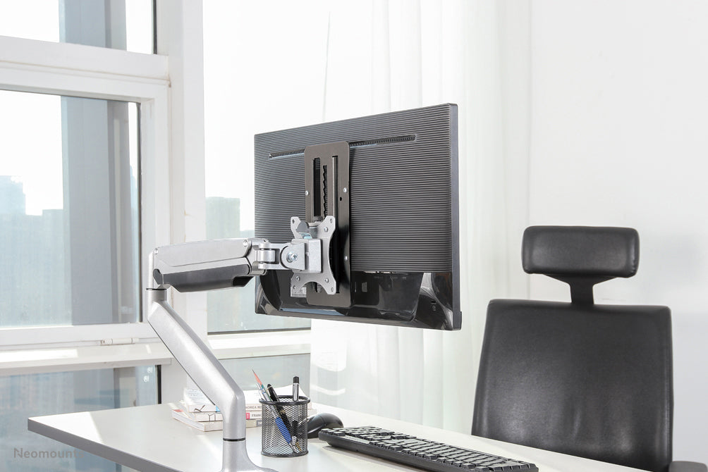 Neomounts VESA-Adapterplatte – Klemme/Durchführung – 1 Monitor – bis 27" – VESA 75×75/100×100 mm