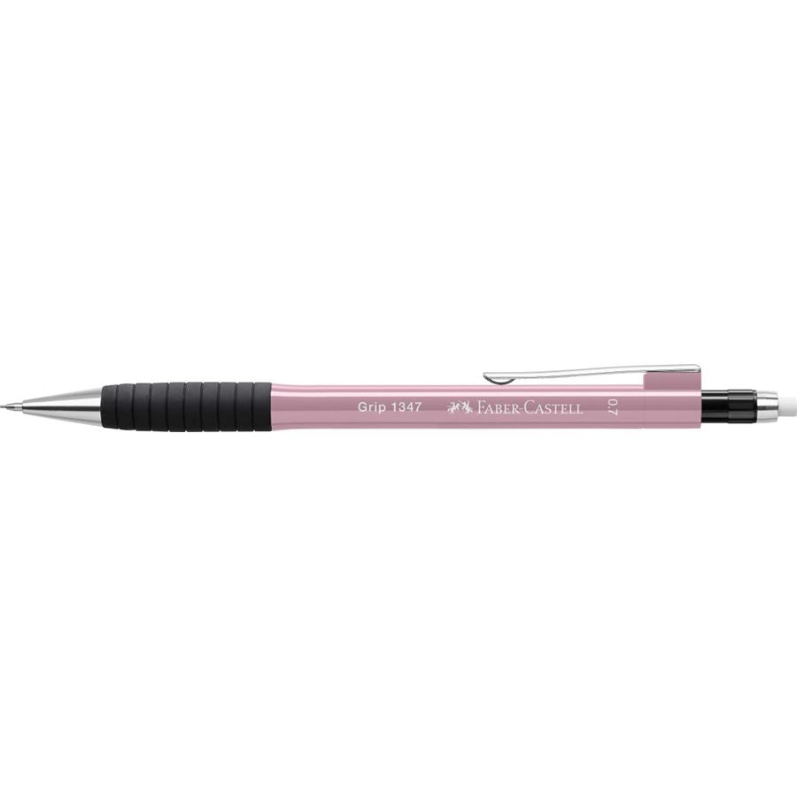 Faber-Castell GRIP 1347 Druckbleistift – 0,7 mm – Schwarz/Pink – Anti-Minenbruch