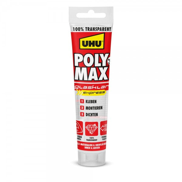 UHU Montagekleber Flasche – transparent – 115 ml – für Metall, Holz, Glas