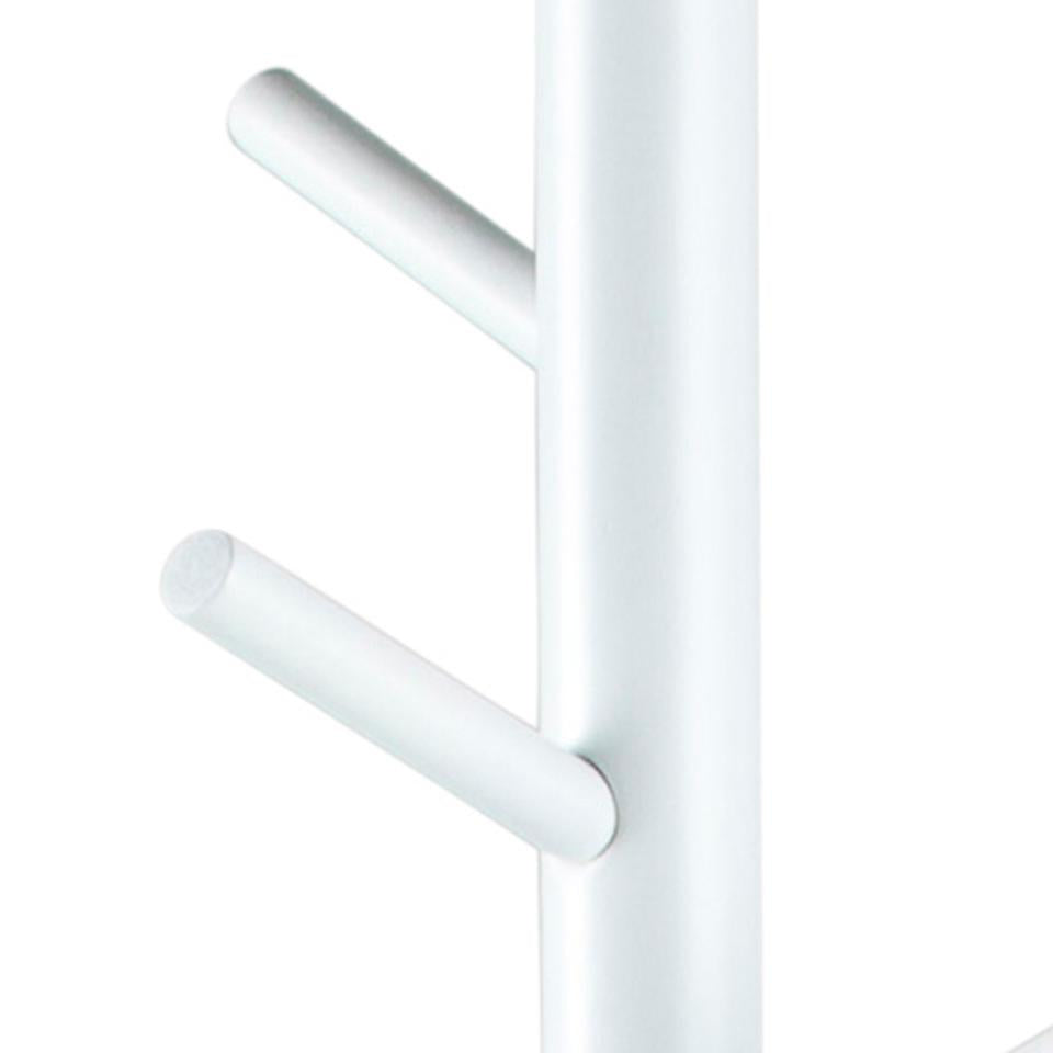 Actona Garderobenständer – 7 Haken, Gummibaumholz, Weiss, 51 × 45 × 176 cm