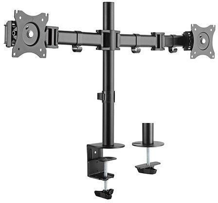 eSTUFF Monitor Tischhalterung Dual – Monitorarm Tischhalterung – 2 Monitore – 17–32" – VESA 75×75/100×100 mm