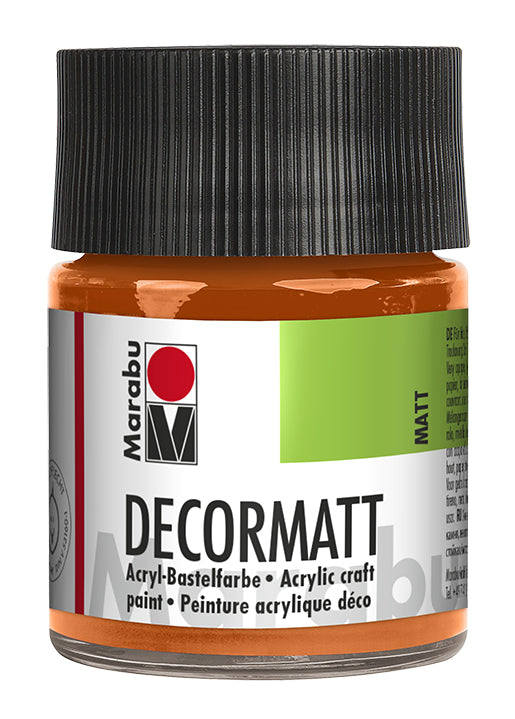 Marabu Decormatt – Acrylfarbe – Orange, Samtmatt, 50 ml