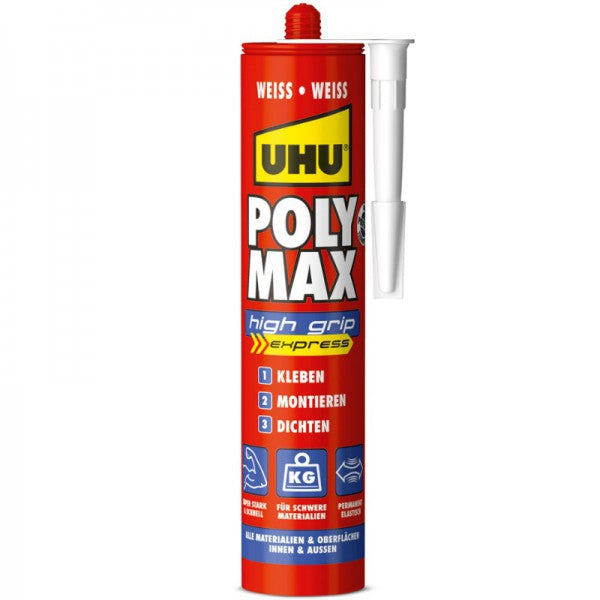 UHU Montagekleber Spritze – weiss – 440 ml – für viele Oberflächen