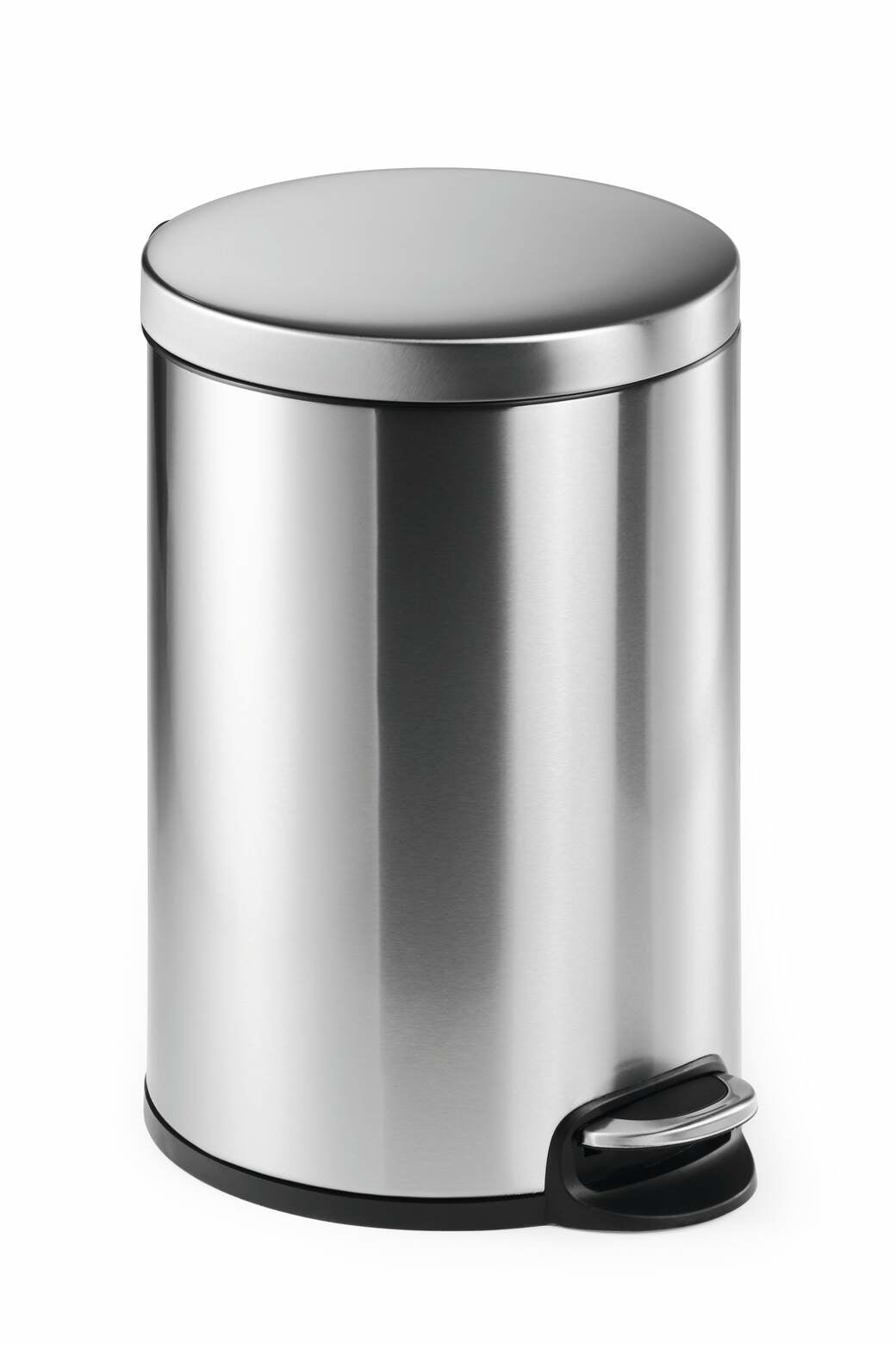 Durable Papierkorb – 20 l, mit Deckel, Edelstahl – Ø 292 × H 455 mm