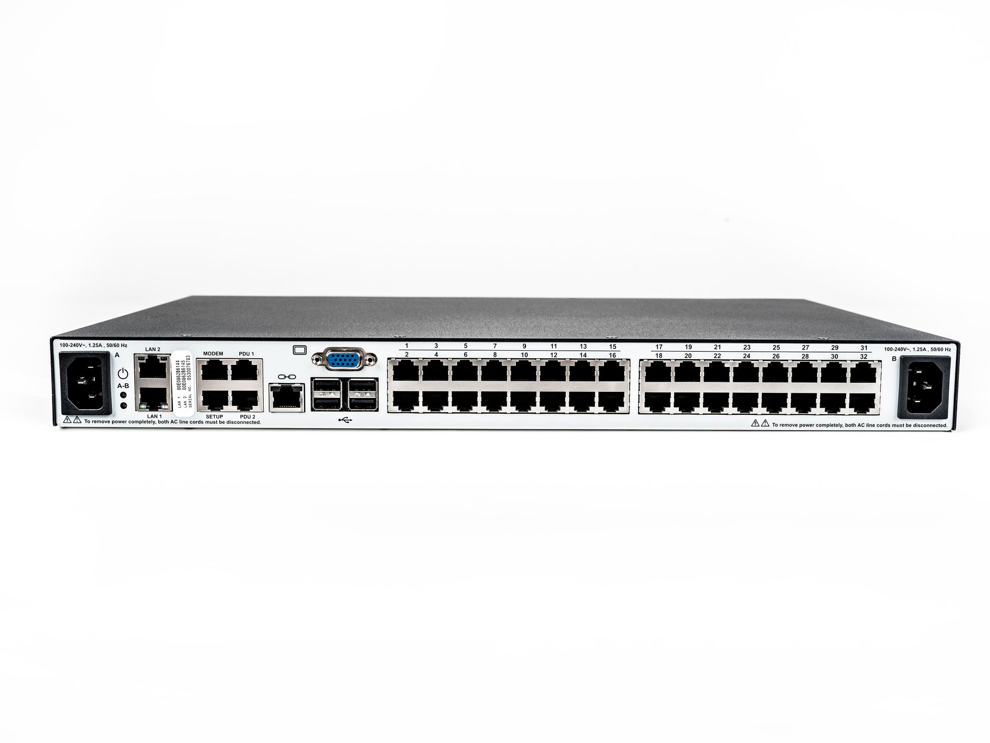 Vertiv Avocent MergePoint – 32-Port KVM-over-IP Switch, VGA – 1680 × 1200/60 Hz, 128-bit SSL/AES/FIPS 140-2