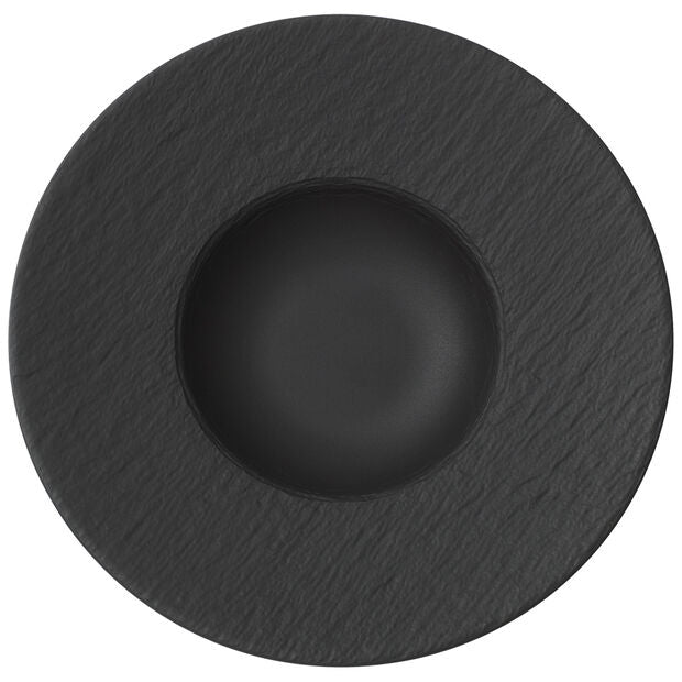 Villeroy & Boch Pastateller – Porzellan, Schwarz, Ø 29,0 cm, mikrowellengeeignet, spülmaschinenfest, 6 Stück