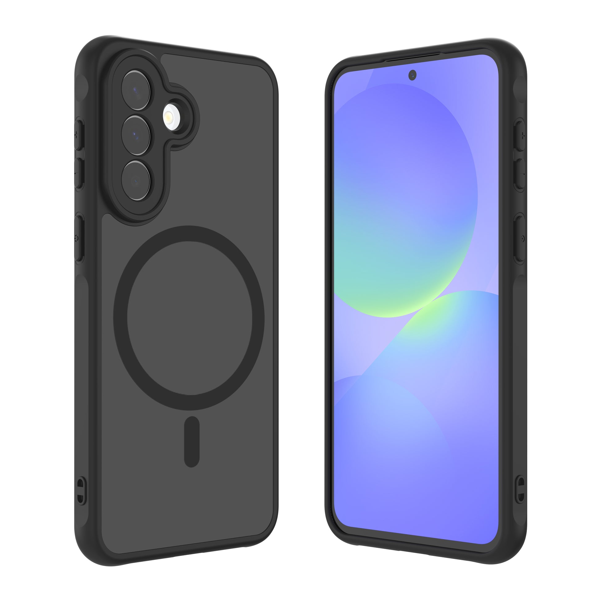 nevox StyleShell Invisio – Backcover – für Samsung Galaxy A37 (5G), MagSafe, TPU, Schwarz