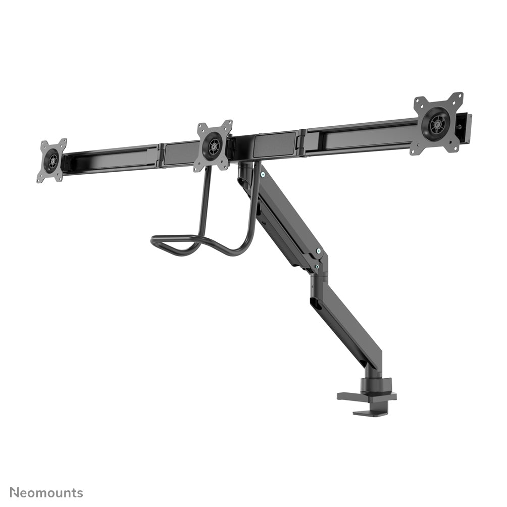 Neomounts NM-D775DX3BLACK – Monitorarm, 3-fach, Tischklemme/Tischdurchführung, bis 27", 1–6 kg, schwarz