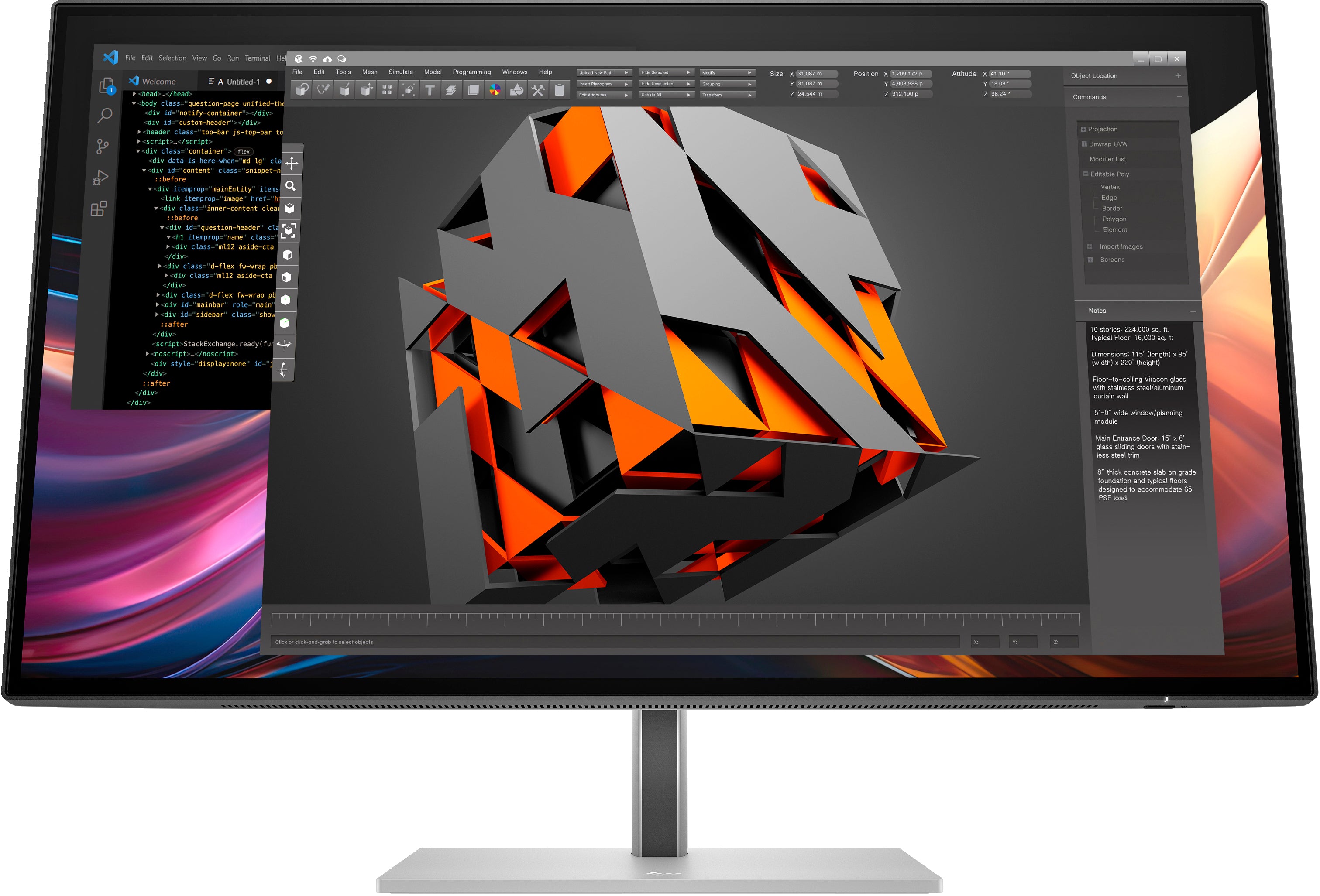 HP 727pq S7 Pro – Monitor, 27", QHD, IPS