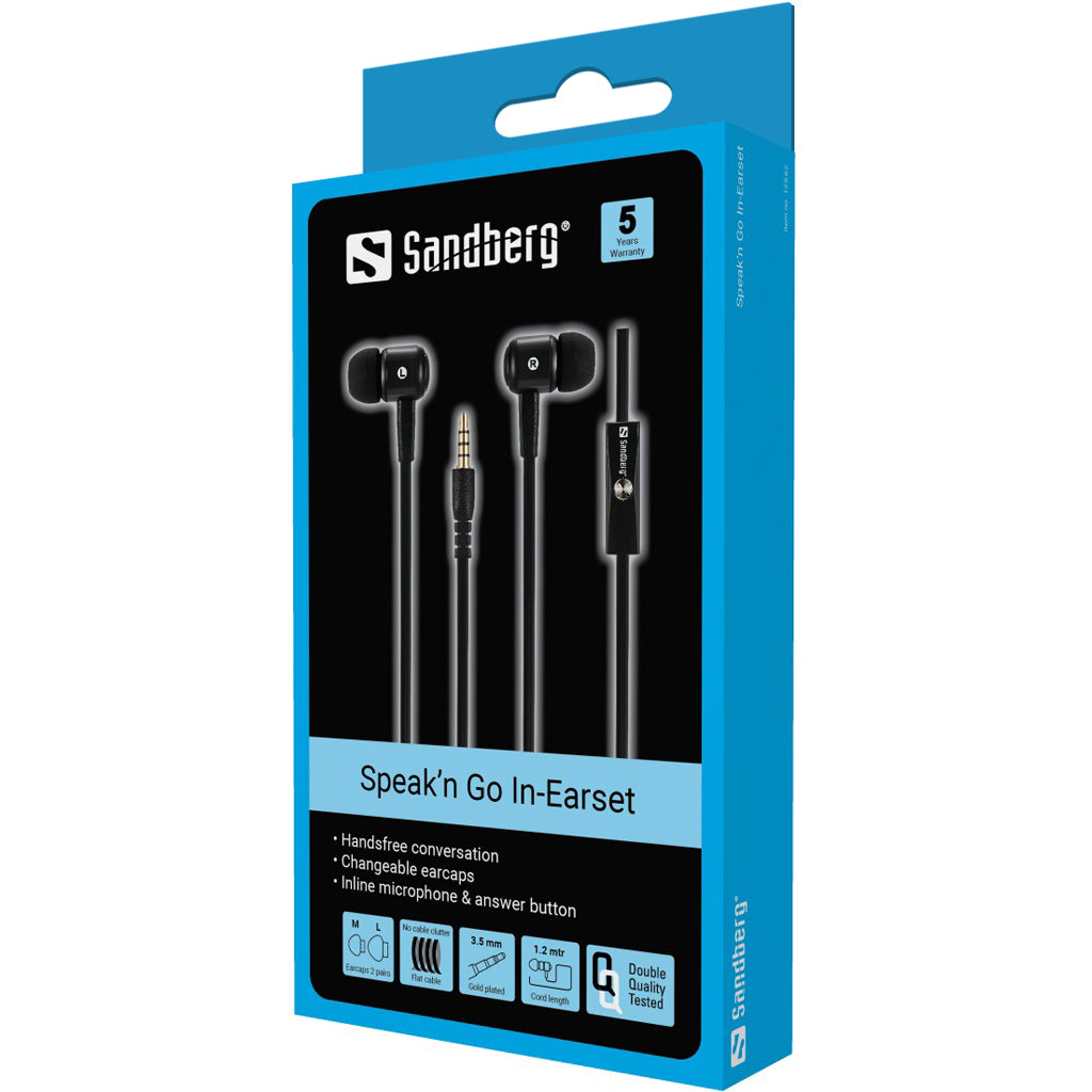 Sandberg Speak n Go – In-Ear Kopfhörer – Schwarz