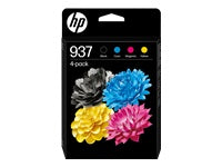 HP 937 Tintenpatronen-Multipack, Schwarz/Cyan/Magenta/Gelb (Original) – für HP OfficeJet Pro 9110/9120/9130 …
